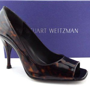 ✨Stuart Weitzman Linda Tortuga Open Toe Heels